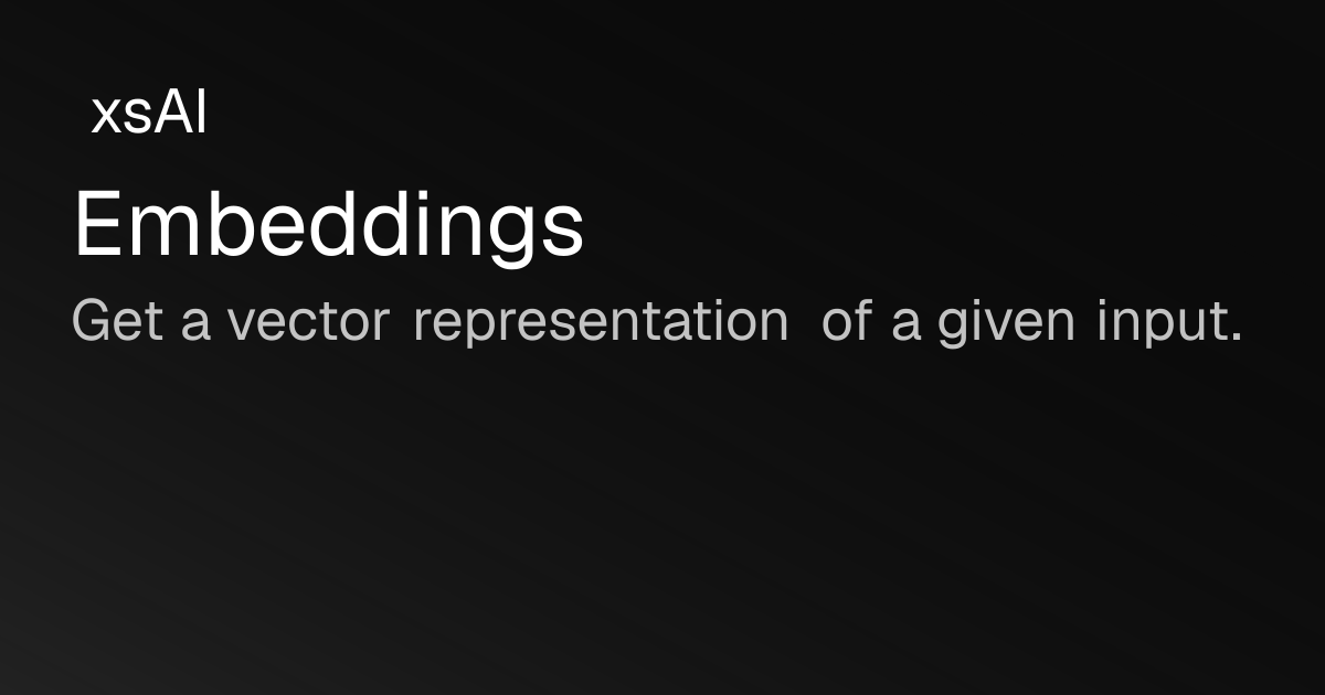 Embeddings